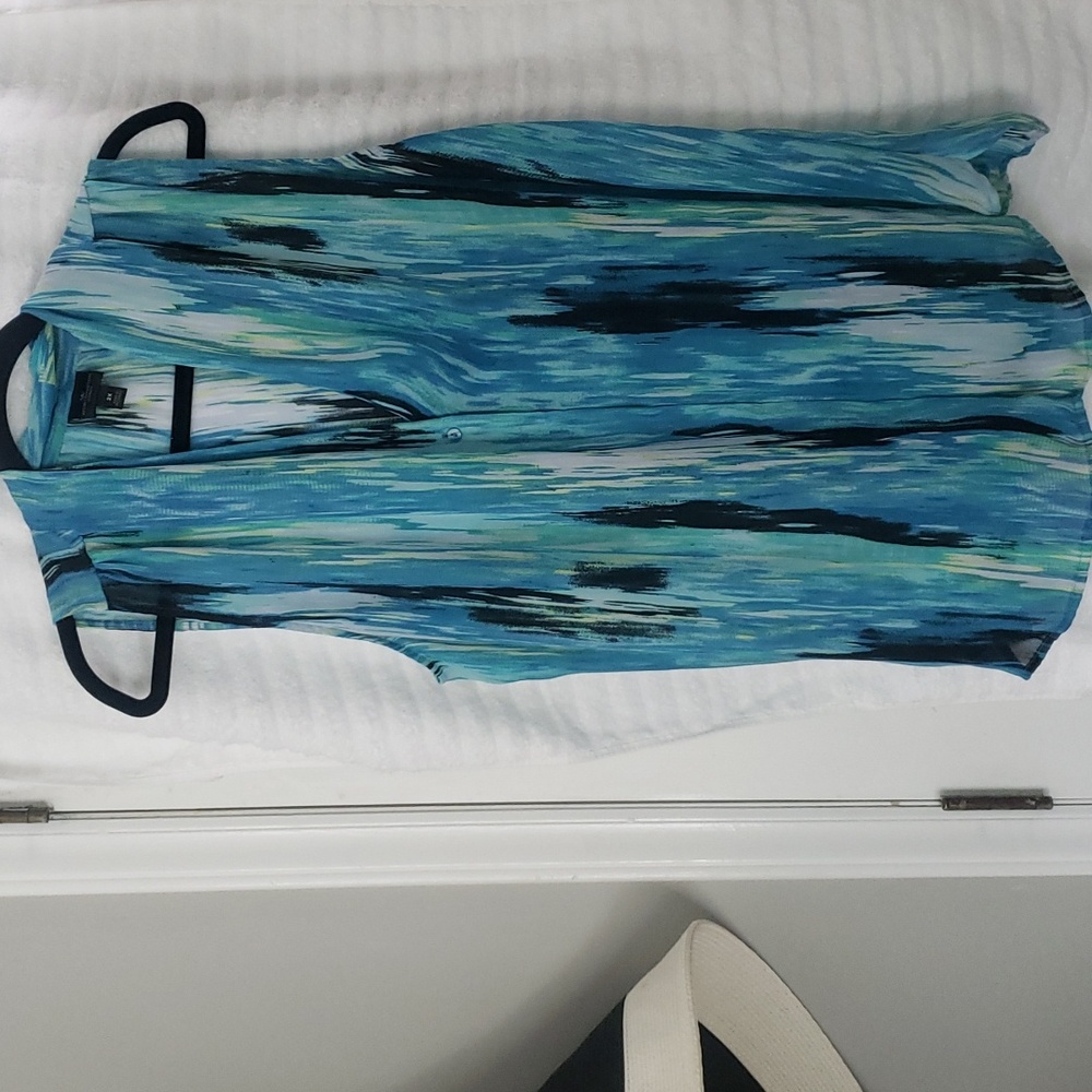 Worthington woman's Blue multicolored sleeveless tunic in a 2X